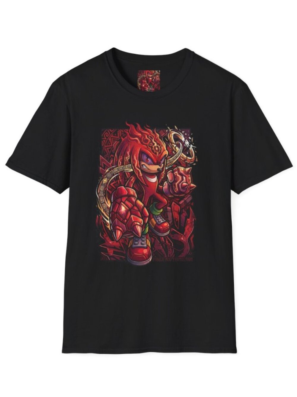 Knuckles Inspired Anime Gamer T-Shirt | Custom | Graphic Tee Shirt